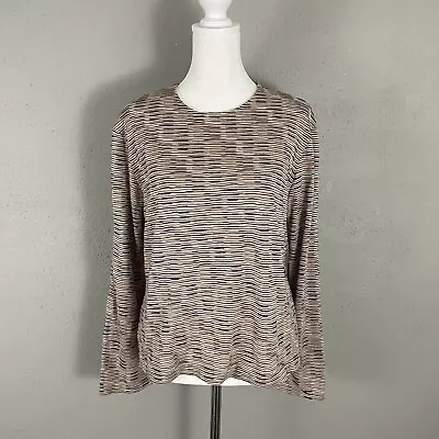 Vintage Missioni Sport Womens Knit Top Italy Geometric Size 46 Large Wool Blend • $89