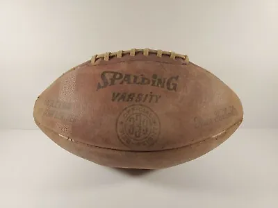 Spalding Fran Tarkenton Official 339 Varsity Leather Football Vintage • $49.98