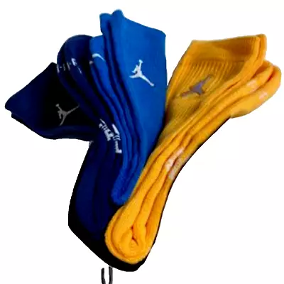 Nike Air Jordan Everyday Max Dri-Fit Crew Socks 3 Pairs Multi Color Men Large • $18.99