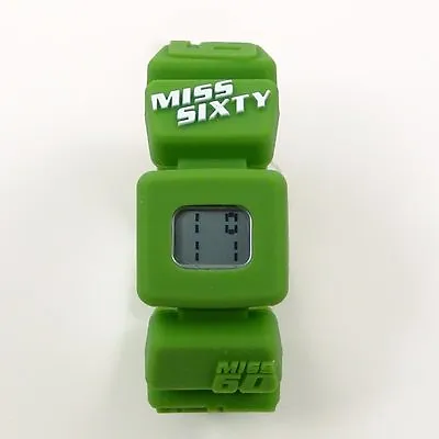 New Miss Sixty Holiday Digital Watch For Girl Silicon Rubber Bracelet Green • $29.99