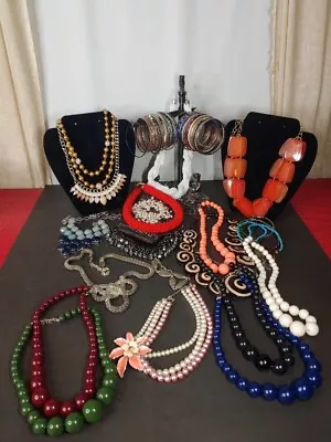 Vntg Jewelry All Wearable No Broken Pieces Pearls LuciteBangels Coral Stones • $9.99