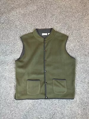 VTG Players Van Heusen Vest Mens Extra Large Green Gray Fleece Soft • $19.95