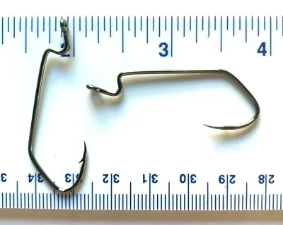 100 Matzuo 142010 Black Sickle J-Bend Worm Fish Hooks Size 1/0 • $12.99