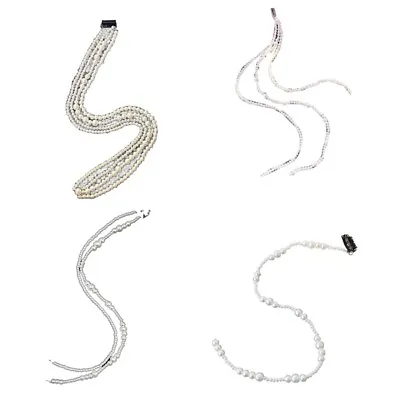 Hair Chains For Braids Pearl Beaded Hair Clip Pearl Chain Women S Hair Rope • £3.74