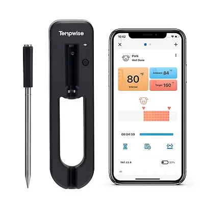 Wireless BBQ Thermometer Truly Bluetooth Meat Thermometer Cooking App Control CF • $24.99