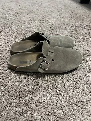 Birkenstock Boston Taupe Suede 41 • $60