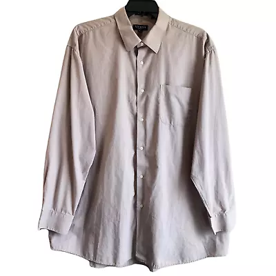 Versa Mens Dress Shirt Size 2XLT Tan Button Up Cotton Blend Tall Career Casual • $7