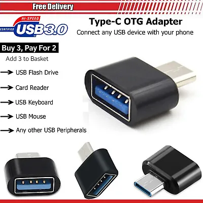 USB Type C OTG Adapter Data Converter Connector For Samsung Galaxy Tab S6 Lite • £2.95