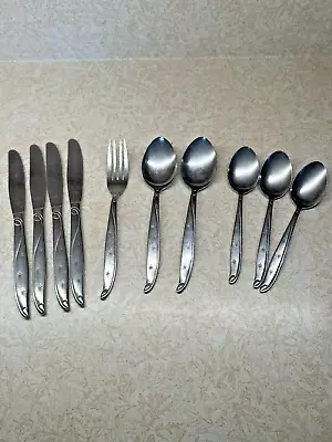 Impassa Stainless Japan Flatware 3-Star Atomic Starburst 10 Pieces • $12