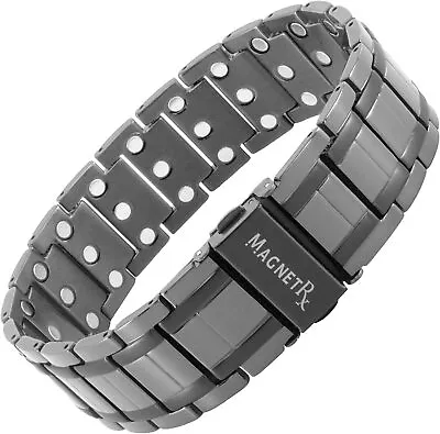 MagnetRX® 3X Strength Titanium Magnetic Bracelet For Men (Gunmetal) • $59.95