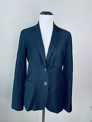 J.Crew Women's Schoolboy Blazer Sz 2 Small Navy Blue Jacket Wool Lined • $23.99