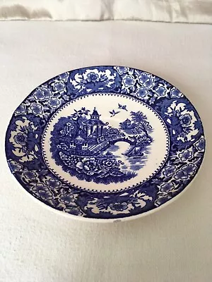 Swinnertons Olde Alton Ware Blue & White Pagoda Saucer • £6.85