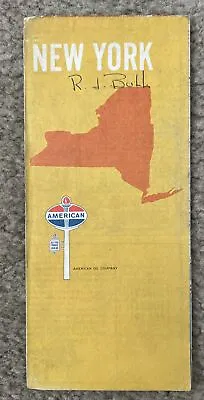 1970 American Gas Station New York State Vintage Map • $14.50