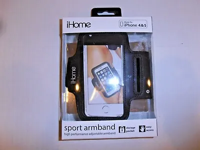 IHome Sport Adjustable Armband IPhone 4 & 5 IPod Touch Smartphone Holder <5.5  • $5