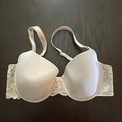 Wacoal French Garden Seamless Bra 34D Underwire Nude 85340 Molded Padded Cup • $23