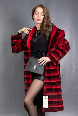 11570 New Superior Rex Chinchilla Fur Coat Luxury Jacket Beautiful Look Size S • $1