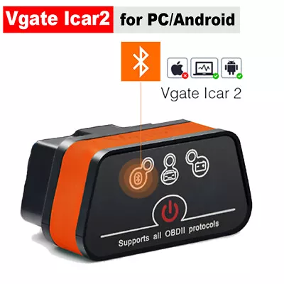 Vgate ICar OBDII Code Reader ELM327 Bluetooth OBD2 Scanner Car Diagnostic Tool • $13.99