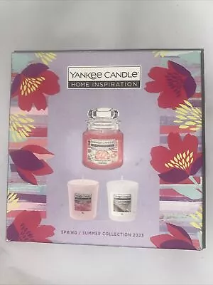 Yankee Candle Home Inspiration Spring/Summer 2023 Gift Set Jar & 2 Votive • £10