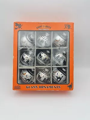 Christopher Radko Shiny Brite Halloween 9 Ornaments Bats Cats Owls Moon 2 1/2” • $29.99