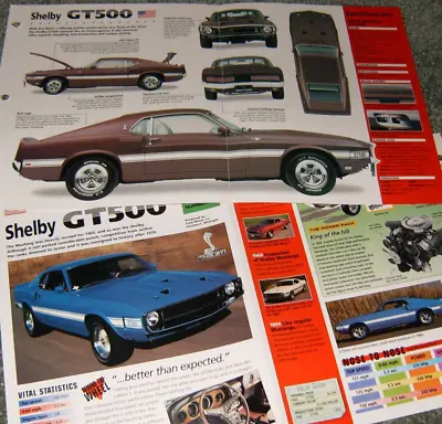 1969 Mustang Shelby Gt500 Spec Info Poster Original Brochure Gt 500 69 70 Ford • $19.99