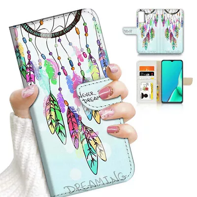 $13.99 • Buy ( For Oppo A57 / A57S ) Wallet Flip Case Cover AJ23912 Dream Catcher