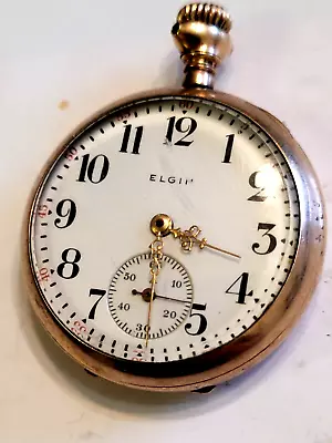 Vintage 10K GF 7 Jewels ELGIN Pocket Watch Ladies Size 0 Circa 1916 • $75