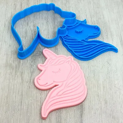 $12 • Buy Unicorn Cookie Cutter & Fondant Embosser Stamp - Birthday Party (style 3)