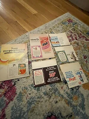Vintage Lot Of 6 Grocery Store Coupons From 1968 Nabisco Del Monte Rice A Roni • $18