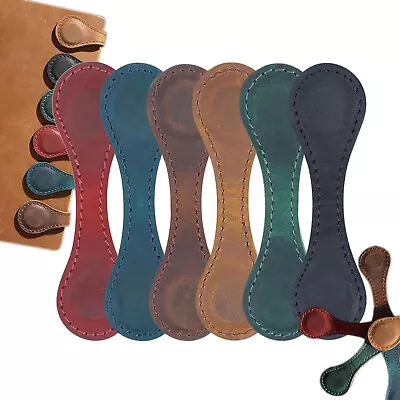 Leather Bookmark Pocket Bookmark - First Layer Cowhide Clips Magnetic Bookmark • $8.75