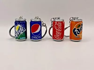 Mini Fizzy Drink Can Keyring Coke Pepsi Fanta Sprite Soda Pop Novelty Key Chain • £3.99