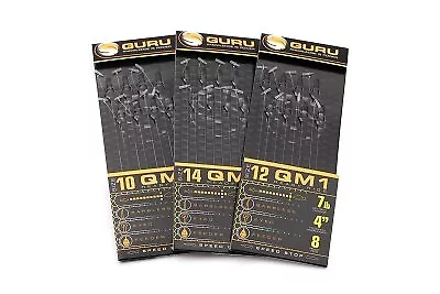 Guru QM1 Speed Stops 4 Inch Hair Rigs Hooks ALL SIZES • £3.99