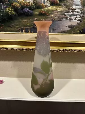 Monumental Antique Emile Galle Cameo Glass Vase • $1999.99