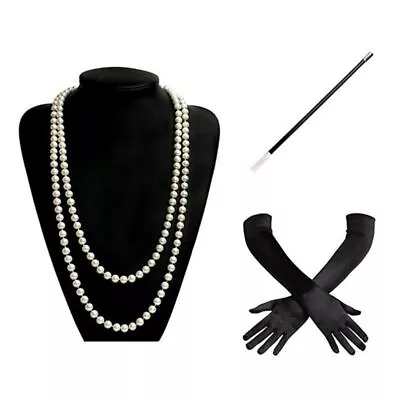 Halloween Christmas Party Clothing Accessories Necklace Long Gloves Holder • £8.05