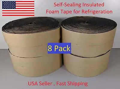 8x Foam Tape HVAC Rubber Pipe Insulation 2 X 1/8 X 32ft • $59.99