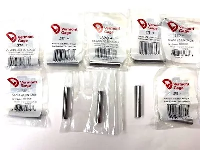 Vermont Gage Pin Gage  Choose Sizes .376 .377 .378 .379 .380 + Or -  Plus Minus • $4.55