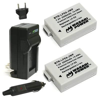 Wasabi Power Battery (2-Pack) And Charger For Canon LP-E8 And Canon EOS 550D ... • $37.52