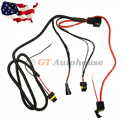 Battery Relay Wiring Harness Adapter For H3 H7 H11 9005 9006 HID Conversion Kit • $10.94