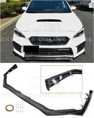 For 15-21 Subaru WRX STi V-LIMITED Style CARBON FIBER Front Bumper Lip Splitter • $3369.99