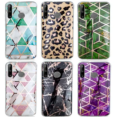 Geometric Marble TPU Phone Case Cover For Huawei P 20 30 40 Lite Y 5 6 2019 Y6P • £4.31
