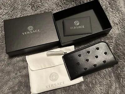 New Versace Medusa - Stud Leather Wallet $446 • $349