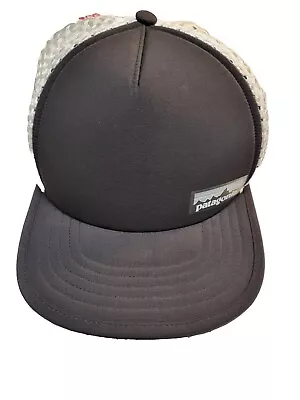 Patagonia Duckbill Shorty Trucker Hat Cap Black White Mesh Cycling Running • $22