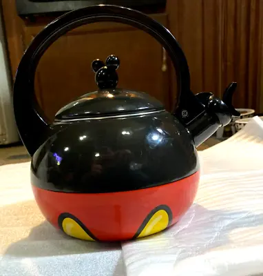 Disney Best Of Mickey Mouse Retired Rare Tea Pot With Harmonic Whistle VTG HTF • $80