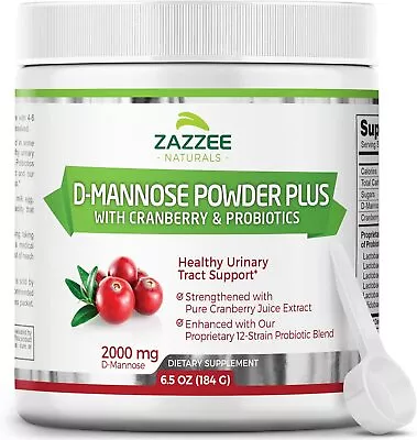 D-Mannose Powder Plus 67 Servings 6.5 Ounces Plus 5 Billion CFU Probiotics • $114.47