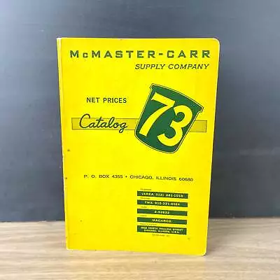 McMaster-Carr Supply Company Net Prices Catalog #73 - 1967 • $300