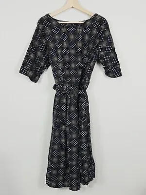 $55 • Buy [ ASOS ] Womens Patterned Belted Midi Dress | Size AU 18 / UK 20 Or US 16