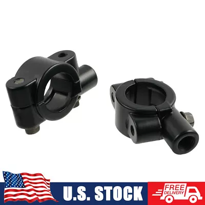 2x M8 X1.25 7/8  Motorcycle Handlebar Mirror Mount Holder Clamp Bracket Adaptor • $8.49