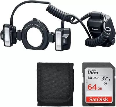 Canon MT-26EX-RT Macro Twin Lite (2398C002) Value Bundle With 64GB Memory Card • $1004.95