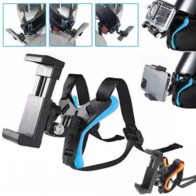 Phone Holder Motorcycle Helmet Chin Strap Mount For GoPros Camera Accessories L8 • $10.36