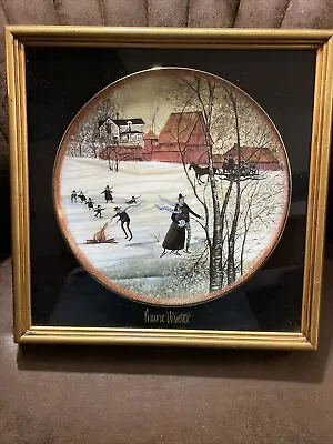 P Buckley Moss Prairie Winter Framed Signed Decorative Collector Plate 13 #2545 • $75