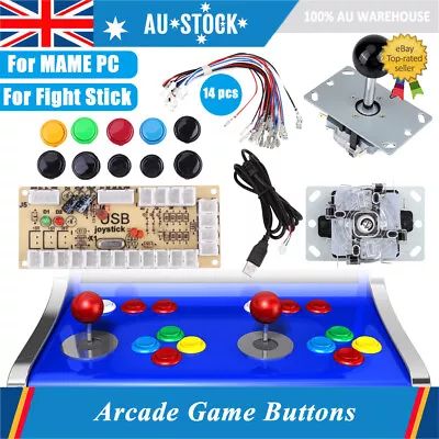 $25.88 • Buy Arcade DIY Kit Mame Raspberry Pi Games Arcade Joystick + 10 Chrome LED Buttons